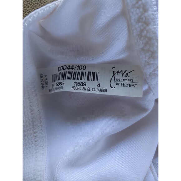 Hanes Just my size 1107 Easy On Front Close Bra. White 44DDD - Picture 11 of 11